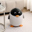 Lovely Cartoon Waste Bin Easy Open Lid Plastic Trash Can-White 2