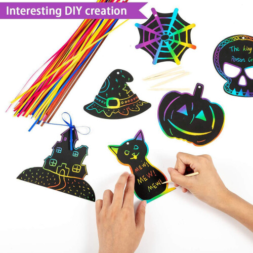 Rainbows Magical Scratch Paper Set Bulk 48 Sheets Children 1