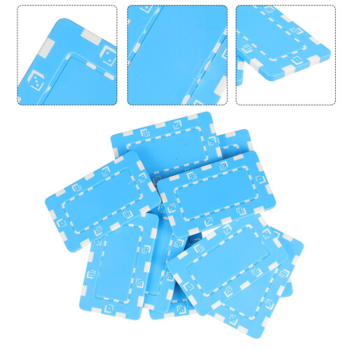 10Pcs Rectangular Poker Chips For Game And Mahjong 2