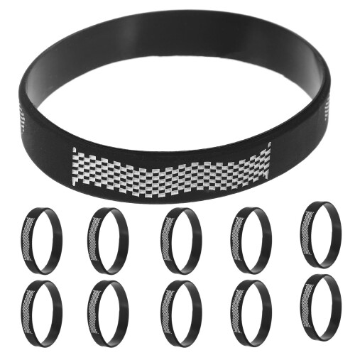 12pcs checkered flag wristbands plaid pattern silicone racing theme