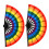 Plastic Folding Fan Rainbow Hand Fan,Pride Folding Hand 1