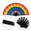Plastic Folding Fan Rainbow Hand Fan,Pride Folding Hand 6
