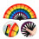 Plastic Folding Fan Rainbow Hand Fan,Pride Folding Hand 4