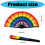 Plastic Folding Fan Rainbow Hand Fan,Pride Folding Hand 3