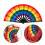 Plastic Folding Fan Rainbow Hand Fan,Pride Folding Hand 2