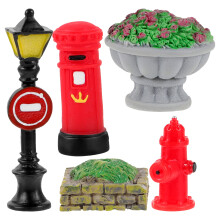 One Set Mini Flower Bed DIY Micro Landscape With Tiny Traffic Toys