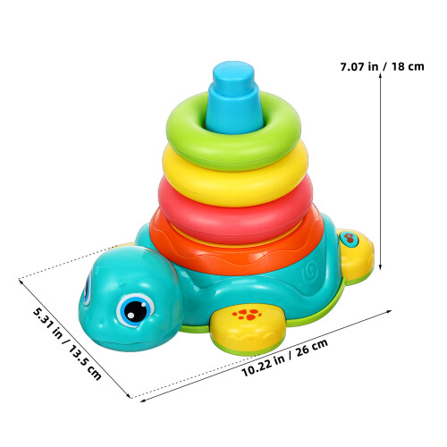 Stacking Turtle Toy With Light And Sound For Toddler Development 1
