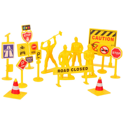 5 Mini Coni Stradali Avvertimento con 6 Sacchetti 1
