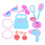Bambina Candy Borsa Da Viaggio Set Vestire E Truccarsi Con 8
