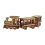 One Set Creative Christmas Train Three Section Wooden Craft 10