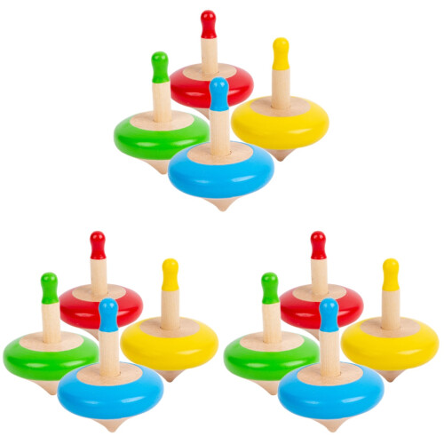 12 Giochi Rotanti In Legno Colorati E 1
