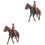 2 Sets Decorative Cowboy Desktop Horse Model Imitation Decor 4