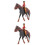 2 Sets Decorative Cowboy Desktop Horse Model Imitation Decor 6