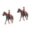 2 Sets Decorative Cowboy Desktop Horse Model Imitation Decor 5