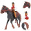 2 Sets Decorative Cowboy Desktop Horse Model Imitation Decor 9