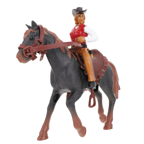 2 Sets Decorative Cowboy Desktop Horse Model Imitation Decor 1
