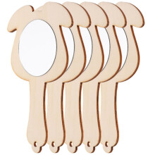 10 Pezzi Specchio In Legno Bambini Pittura Manuale Non Verniciato