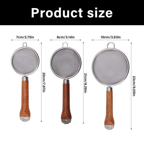 Professional Nonrust Steel Cats Claw Flour Strainer Fine-L 2