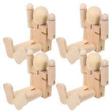 16 Pezzi Robot In Legno Con Perline E – Kit Bambini