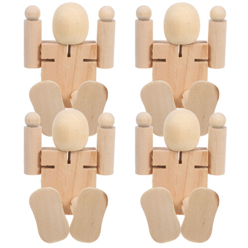 16 Pezzi Robot In Legno Con Perline E – Kit Bambini 1