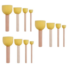 12 Pcs Sponge Painting Brush With Wooden Handle