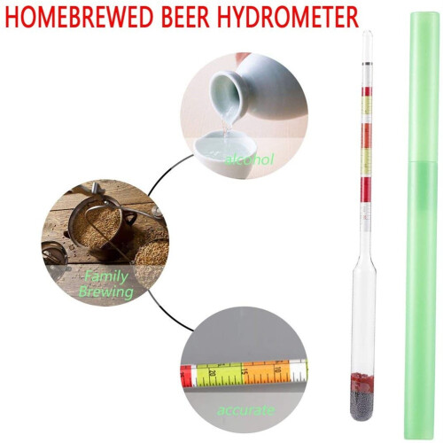 Precise Hydrometer Triple Scale Glass Tool, Reliable ABV Tester For Winemaking And Brewing Triple Scale Hydrometer High Borosilicate Glass Hydrometer 1