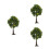 3Pcs Miniatura Árvore 15Cm Plástico Com Para Maquetes 4