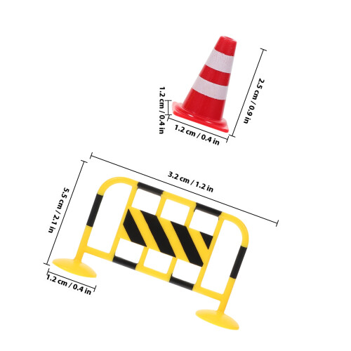 8 Unidades De Rua Miniatura Cone De Tráfego Cidade 1