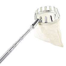 Fruit Picker Telescopic Stainless Steel Tool With Extension Pole 4M Red Fruit Catcher For Pears Mangoes
