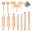 4Pcs Wooden Clay Shaping Tools Set For Kids 9