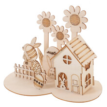 3 Sets 3D Wooden Puzzles Educational Assembly Toy For Kids