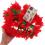 6Pcs Red Hawaiian With Artificial Flowers And Pineapple 6