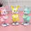3Pcs Wind-Up Plastic Rabbit Clockwork Toy for Kids Party Play 8