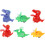 6Pcs Press Inertial Cartoon Dinosaur Pull Back Car For Kids 2