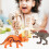 2Pcs Simulation Animal Toy Creative Rubber Dinosaur Model Decoration 2