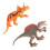2Pcs Simulation Animal Toy Creative Rubber Dinosaur Model Decoration 9
