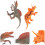 2Pcs Simulation Animal Toy Creative Rubber Dinosaur Model Decoration 8
