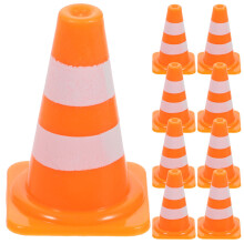 80 Pcs Mini Traffic Sign And Cone Decorations Toys