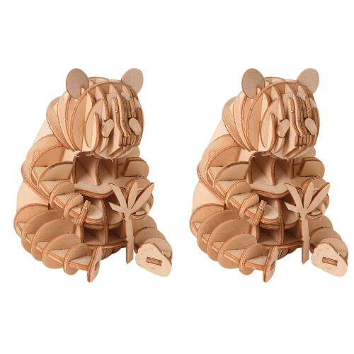 2 In Legno 3D Da Te Panda Per Bambini 1