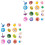 2Set Tocchi Rotanti in Legno Giochi Creativi Per Bambini Resistenti 4