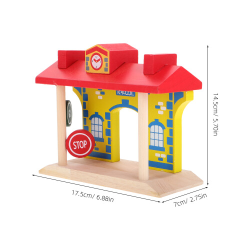 Per Trenino In Legno Stazione Set 2