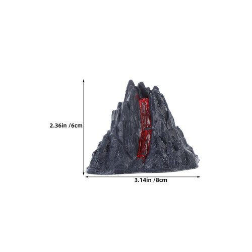 4Pcs Mini Volcano Model Toy: Realistic Plastic Lava Eruption Decor 2