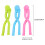 3Pcs Children Clips Outdoor Mixed Color 2