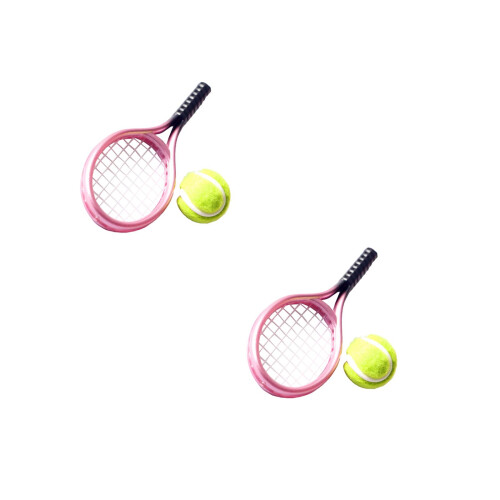 2 Conjuntos De Ténis De E Bola Mini Raquetes 2