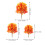 3Pcs Árvore De Bordo Simulada Decoração Paisagismo Micro 3