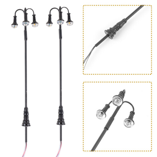 2Pcs Luminárias DIY Faróis Ferroviários 3-Cabeças 2