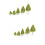10 Pezzi Miniatura In Bianco Con Foglie 7
