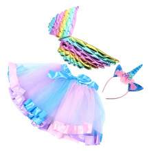 3Pcs De Unicórnio Para Tutu Com Asas E Faixa