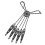 Pulseira Decorativa De Ferro Preta Com Unhas Para 10