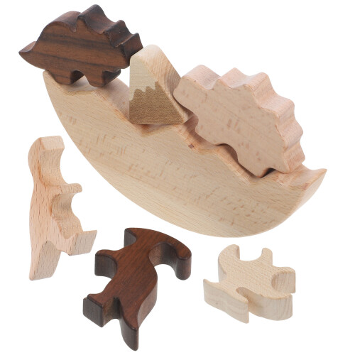 2 Set Giocattoli Impilabili In Legno Tema Per Bambini 2